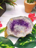 Amethyst geode / cluster / crystal - reiki/energy/chakra healing - 6 inches (15 cms) and 440 gms (0.97 lb)