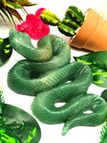 Slithering snake carving in green aventurine stone - crystal healing / chakra / reiki / energy - 6 inches and 595 gms (1.31 lb)