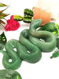 Slithering snake carving in green aventurine stone - crystal healing / chakra / reiki / energy - 6 inches and 595 gms (1.31 lb)