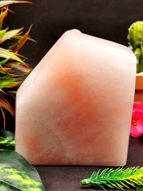 Rose Quartz Buddha Face/Head - handmade carving of serene face of Lord Buddha - crystal/reiki/healing - 4.8 inches and 1.16 kg (2.55 lb)