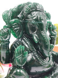 Dark Green Aventurine Handmade Carving of Ganesh - Lord Ganesha Idol in Crystals/Gemstone - Reiki/Chakra/Healing -7 in and 2.68 kg (5.90 lb)