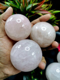 Amazing natural Rose Quartz stone sphere/ball - Energy/Reiki/Crystal Healing - 2 inches diameter and 200 gms (0.44 lb) - ONE PIECE ONLY
