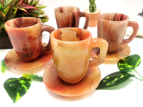Beautiful Red Agate Tea Cup & Saucer - ONLY 1 Cup and 1 Saucer