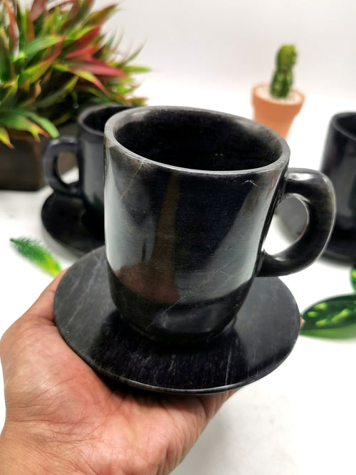 Beautiful Dark Blue Aventurine Tea Cup & Saucer - ONLY 1 Cup and 1 Saucer