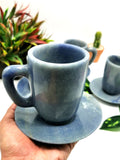 Beautiful Light Blue Aventurine Tea Cup & Saucer - ONLY 1 Cup and 1 Saucer