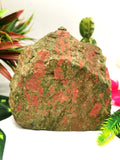Unakite Handmade Carving of Ganesh - Lord Ganesha Idol/Murti in Crystals and Gemstones - Reiki/Chakra/Healing - 3 inch and 1.07 kg (2.35 lb)