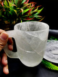 Beautiful Clear Quartz Tea Cup & Saucer - ONLY 1 Cup and 1 Saucer
