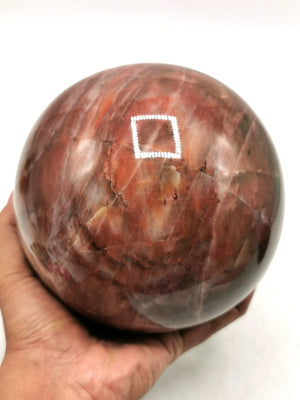 Large natural Peach Moonstone sphere/ball - Energy/Reiki/Crystal Healing - 6 inches (15 cms) diameter and 4.78 kg (10.52 lb)