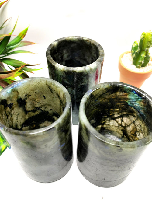 Labradorite gemstone goblets  - ONLY 1 PIECE