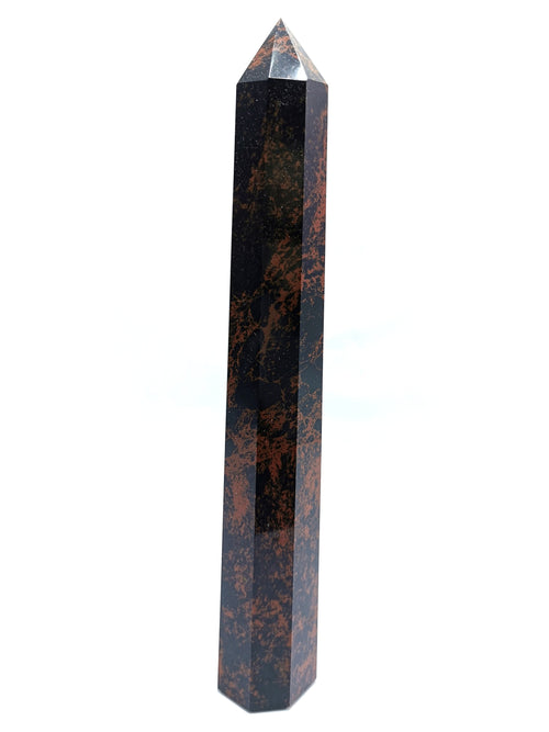 Natural Large Mahogany Obsidian point/wand/tower -handmade carvings - energy/chakra/reiki - 12 in (30 cms) height and 1.07 kg (2.35 lb)