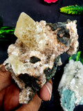 Set of stillbite/calcilte on heulandite mineral natural free forms (lot of 3 pcs) -reiki/energy/chakra/healing -2 inch and 0.24 kg (0.53 lb)