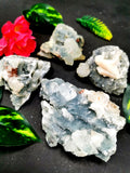 Apophyllite/stilbite/heulandite on coral natural mineral free forms (lot of 4 pcs) -reiki/energy/chakra/healing -2 to 4 inch and 0.59kg (1.30 lb)