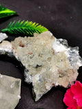 Red stilbite on apophyllite and coated calcite natural mineral free forms (lot of 3 pcs) - reiki/energy/chakra/healing -2 to 4 inch and 0.43 kg