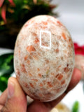 Breathtaking natural Sunstone Lingam/Shivling - Energy/Reiki/Crystal Healing - 2.8 inches (7 cms) length and 230 gms (0.51 lb)