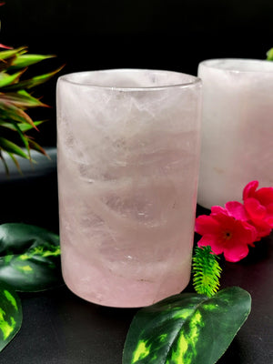 Beautiful gemstone goblets in rose quartz stone - crystals and gemstones - reiki/chakra/healing/energy - ONLY 1 PIECE