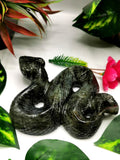 Slithering snake carving in Labradorite stone - crystal healing / chakra / reiki / energy - 5.5 inches and 510 gms (1.12 lb)