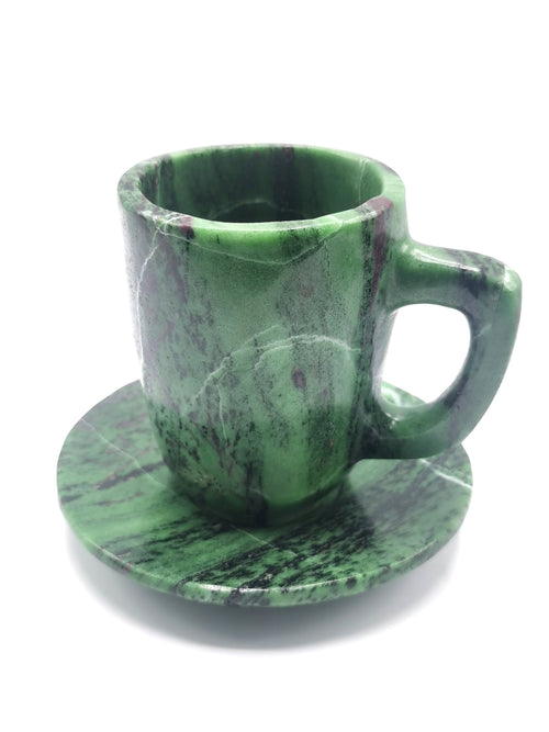 Beautiful Zoisite Tea Cup & Saucer - ONLY 1 Cup and 1 Saucer