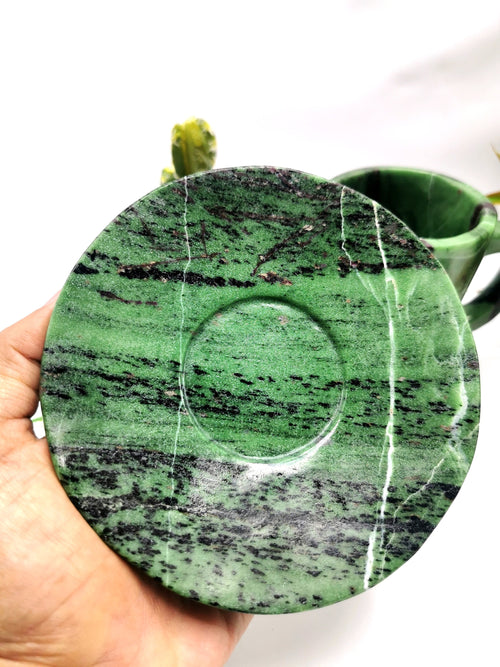 Beautiful Zoisite Tea Cup & Saucer - ONLY 1 Cup and 1 Saucer