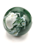 Amazing natural Moss Agate stone sphere/ball - Energy/Reiki/Crystal Healing - 2.5 inches (6.25 cms) diameter and 300 gms (0.66 lb)