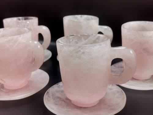 Exquisite Rose Quartz Tea Cup & Saucer - ONLY 1 Cup and 1 Saucer