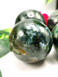 Moss Agate stone sphere/ball - Energy/Reiki/Crystal Healing - 2 inches (5 cms) diameter and 170 gms (0.37 lb)