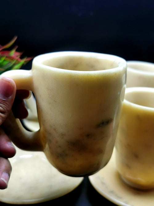 Beautiful Ivory Agate Tea Cup & Saucer - ONLY 1 Cup and 1 Saucer