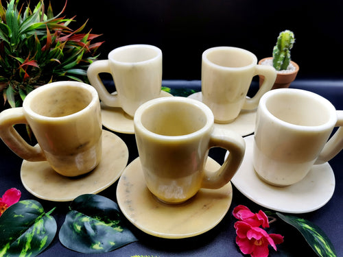 Beautiful Ivory Agate Tea Cup & Saucer - ONLY 1 Cup and 1 Saucer