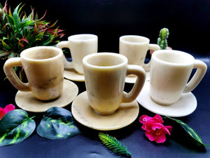 Beautiful Ivory Agate Tea Cup & Saucer - ONLY 1 Cup and 1 Saucer