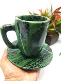 Beautiful Zoisite Tea Cup & Saucer - ONLY 1 Cup and 1 Saucer