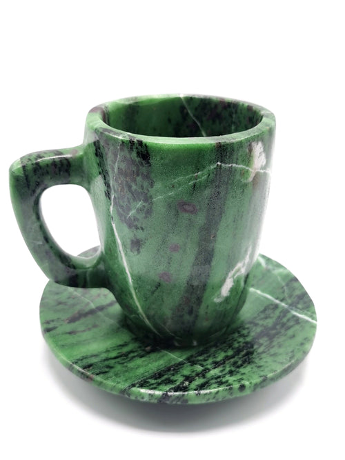 Beautiful Zoisite Tea Cup & Saucer - ONLY 1 Cup and 1 Saucer