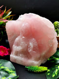 Mother Mary beautiful carving in natural rose quartz stone | hand carved in gemstones | crystal/reiki - 5 inches and 2.56 kgs (5.63 lb)