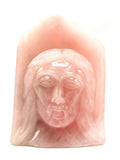 Lord Jesus majestic carving in natural rose quartz stone | hand carved in gemstones | crystal/reiki - 6 inches and 1.92 kg (4.22 lb)