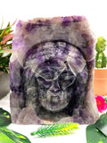 Lord Jesus majestic carving in natural amethyst stone | hand carved in gemstones | crystal/reiki - 6 inches and 1.55 kg (3.41 lb)