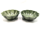 Beautiful light green quartz designer hand carved bowls - 7 inches and 520 gms (1.14 lb) - ONE BOWL ONLY