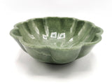 Beautiful light green quartz designer hand carved bowls - 7 inches and 520 gms (1.14 lb) - ONE BOWL ONLY