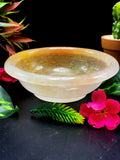 Beautiful red quartz designer hand carved bowls - 6 inches and 340 gms (0.75 lb) - ONE BOWL ONLY