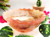 Beautiful red quartz designer hand carved bowls - 6 inches and 430 gms (0.95 lb) - ONE BOWL ONLY