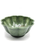 Beautiful light green quartz designer hand carved bowls - 7 inches and 730 gms (1.61 lb) - ONE BOWL ONLY