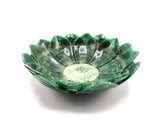 Beautiful green aventurine hand carved lotus bowls - 7 inches diameter and 660 gms (1.45 lb) - ONE BOWL ONLY
