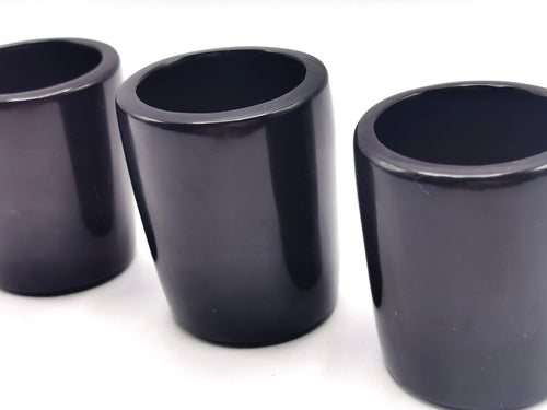 Beautiful gemstone shot glass/goblet in black obsidian stone - carvings in gemstones and crystals - ONLY 1 PIECE - Home Decor Gift