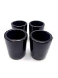 Beautiful gemstone shot glass/goblet in black obsidian stone - carvings in gemstones and crystals - ONLY 1 PIECE - Home Decor Gift