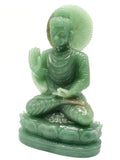 Australian Green Aventurine Buddha - handmade carving of serene and meditating Lord Buddha - crystal/reiki/chakra - 7 inches and 0.97 kgs