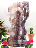 Multicolor Fluorite Handmade Carving of Dancing Ganesh -Lord Ganesha Idol in Crystals and Gemstones -Reiki/Chakra - 13 inches and 4.7 kg