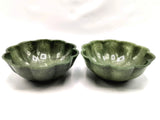 Light green quartz designer hand carved bowls - 7 inches and 640 gms (1.41 lb) - ONE BOWL ONLY