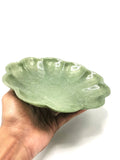 Green quartz designer hand carved plates - 7 inches and 430 gms (0.95 lb) - ONE PLATE ONLY lol