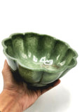 Beautiful light green quartz designer hand carved bowls - 7 inches and 730 gms (1.61 lb) - ONE BOWL ONLY