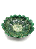Beautiful green aventurine hand carved lotus bowls - 7 inches diameter and 660 gms (1.45 lb) - ONE BOWL ONLY