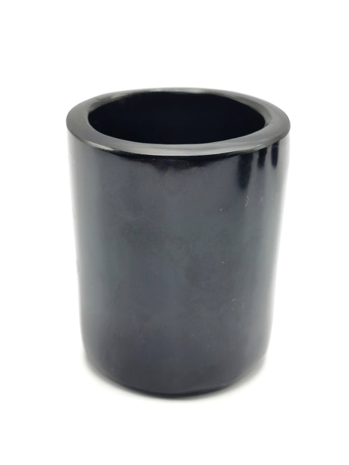 Beautiful gemstone shot glass/goblet in black obsidian stone - carvings in gemstones and crystals - ONLY 1 PIECE - Home Decor Gift