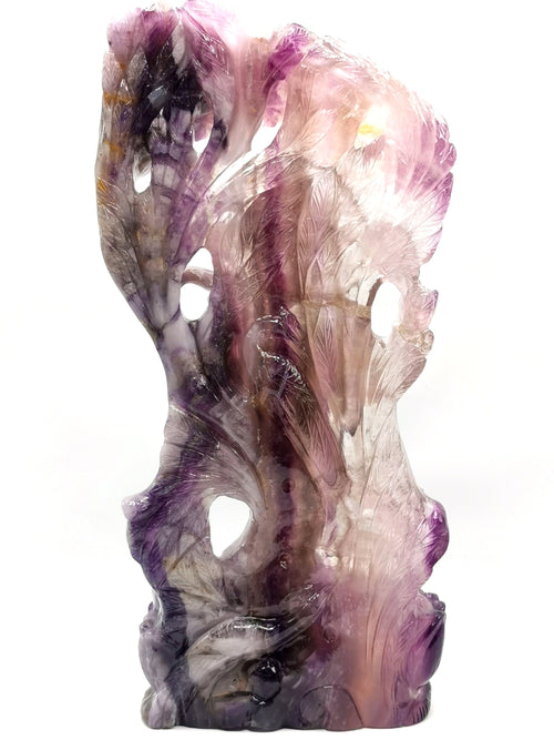 Multicolor Fluorite Handmade Carving of Dancing Ganesh -Lord Ganesha Idol in Crystals and Gemstones -Reiki/Chakra - 13 inches and 4.7 kg