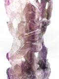 Multicolor Fluorite Handmade Carving of Dancing Ganesh -Lord Ganesha Idol in Crystals and Gemstones -Reiki/Chakra - 13 inches and 4.7 kg